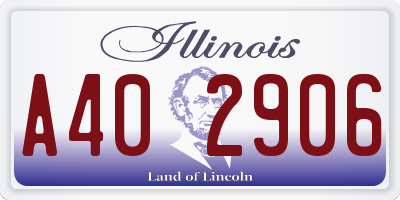 IL license plate A402906