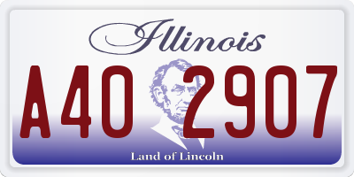 IL license plate A402907
