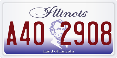 IL license plate A402908