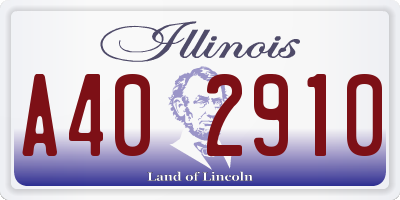 IL license plate A402910