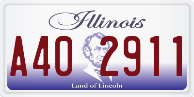 IL license plate A402911
