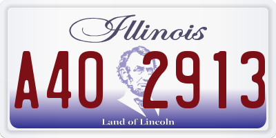 IL license plate A402913