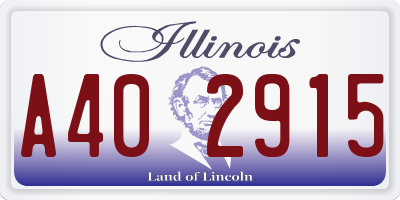 IL license plate A402915