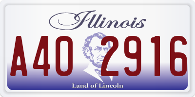 IL license plate A402916