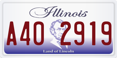 IL license plate A402919
