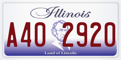 IL license plate A402920