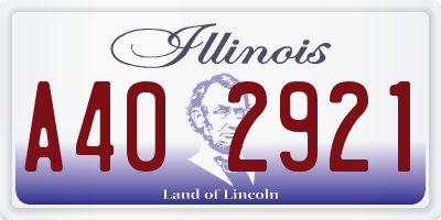 IL license plate A402921