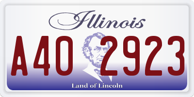 IL license plate A402923