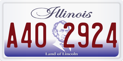 IL license plate A402924
