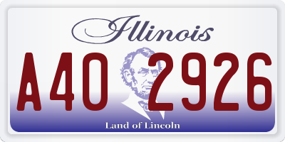 IL license plate A402926