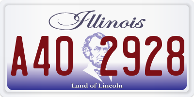 IL license plate A402928