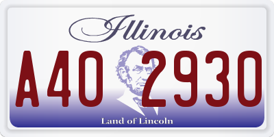 IL license plate A402930