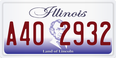 IL license plate A402932