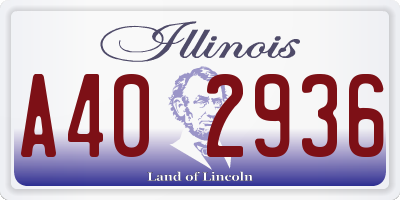 IL license plate A402936