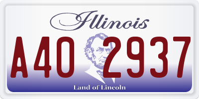 IL license plate A402937