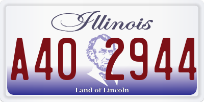 IL license plate A402944