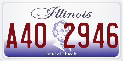 IL license plate A402946