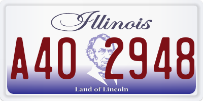 IL license plate A402948
