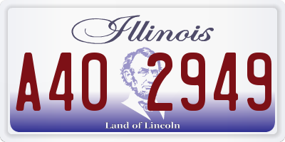 IL license plate A402949