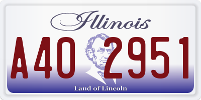 IL license plate A402951