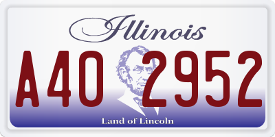 IL license plate A402952