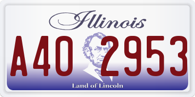 IL license plate A402953
