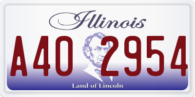 IL license plate A402954