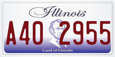 IL license plate A402955
