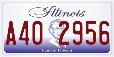 IL license plate A402956
