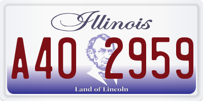IL license plate A402959