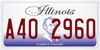 IL license plate A402960