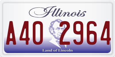 IL license plate A402964