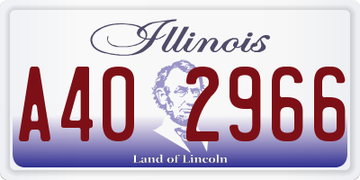IL license plate A402966