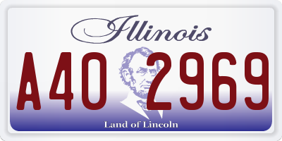 IL license plate A402969