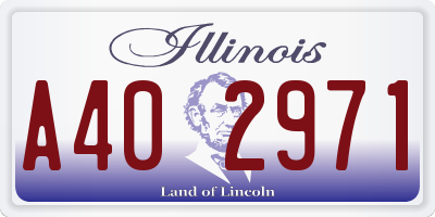 IL license plate A402971