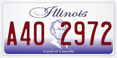 IL license plate A402972