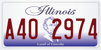 IL license plate A402974