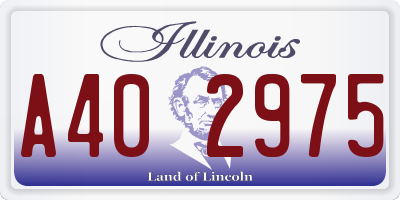IL license plate A402975