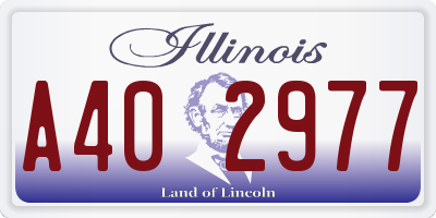 IL license plate A402977