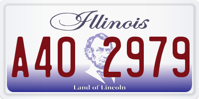 IL license plate A402979