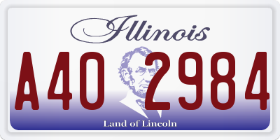 IL license plate A402984