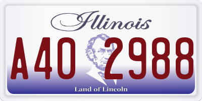 IL license plate A402988