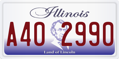 IL license plate A402990