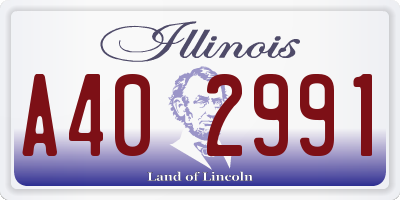 IL license plate A402991
