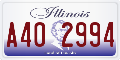 IL license plate A402994