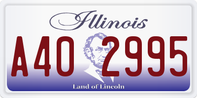 IL license plate A402995