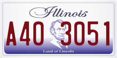 IL license plate A403051
