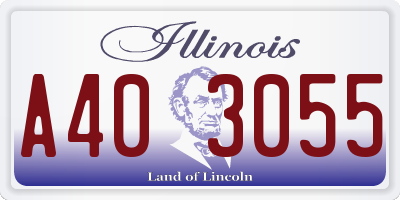 IL license plate A403055