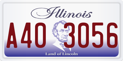 IL license plate A403056