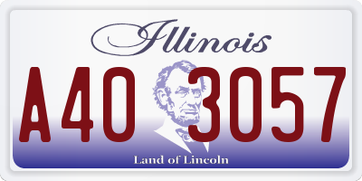 IL license plate A403057